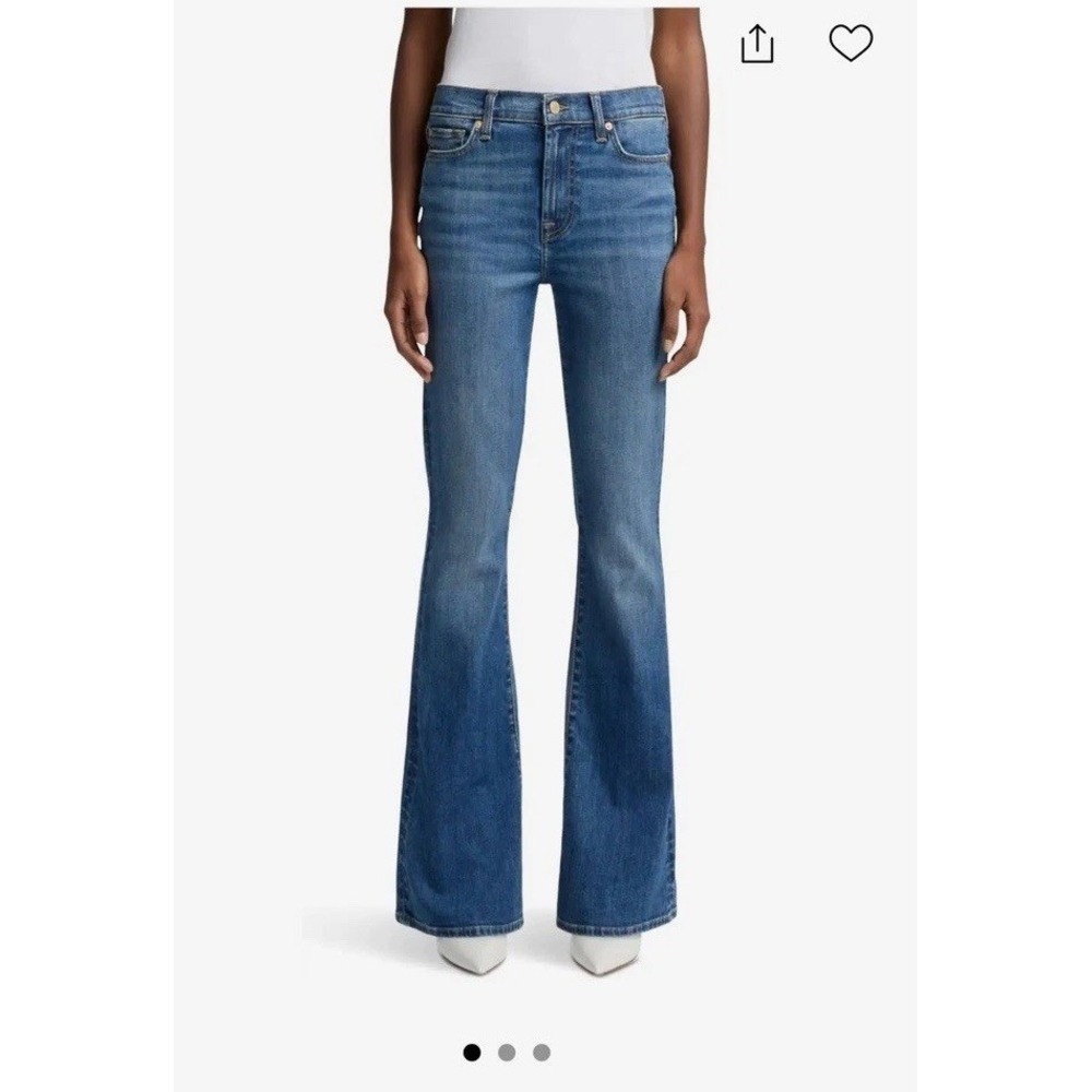 7 For All Mankind Women's HW Ali Royalty 28 Flair Jeans